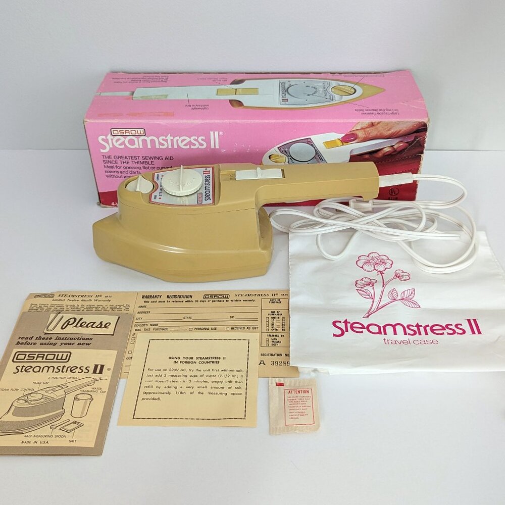 Vintage Osrow Steamstress II Sewing Steam Iron / Travel Iron Model SB-75
